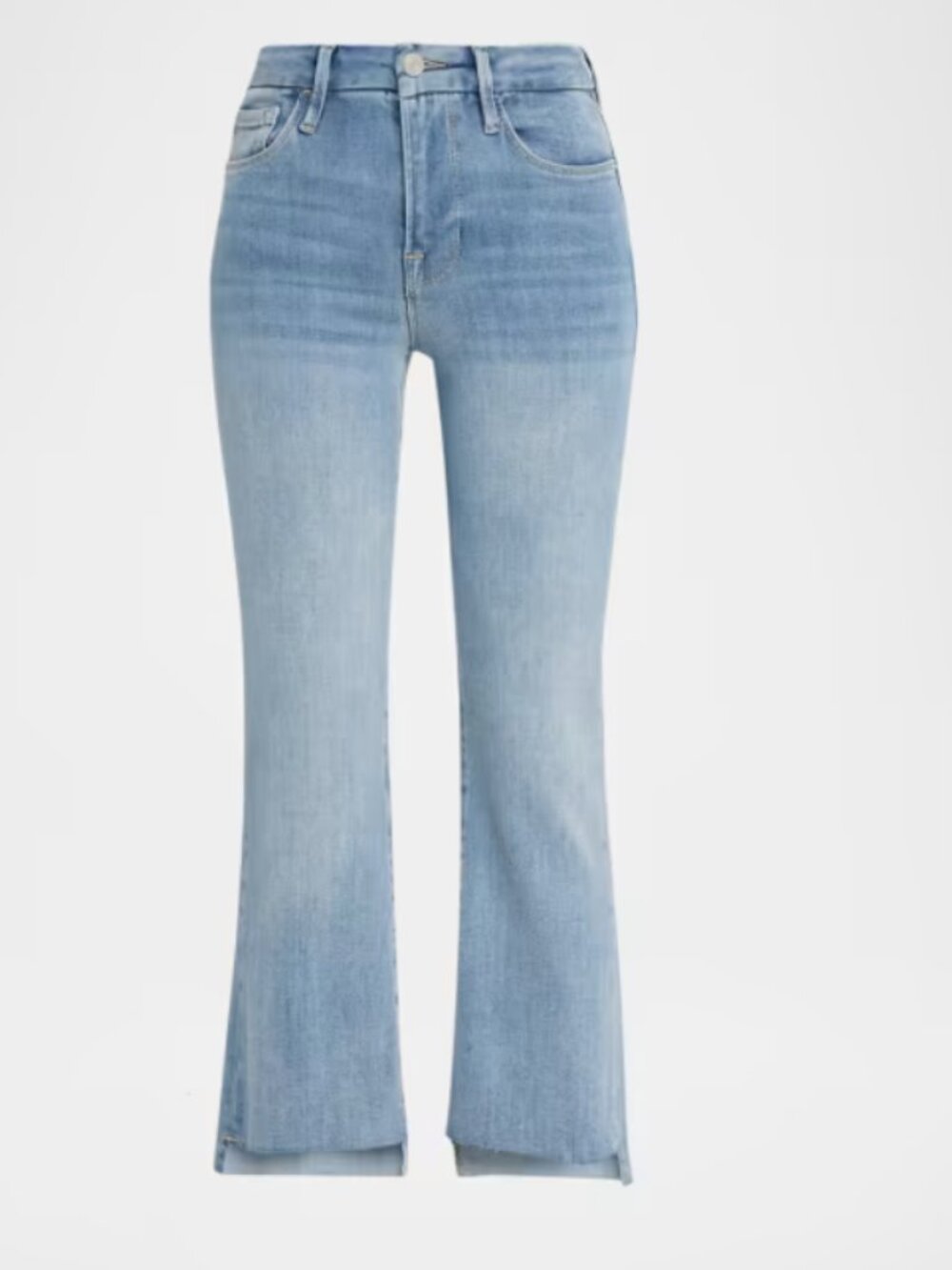 Frame Denim Le Crop Mini Boot Light Blue Flare Jeans 24